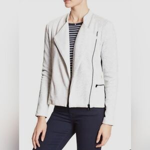 Banana Republic Zipper Fleece Jacket in Light Gray Size XS/S